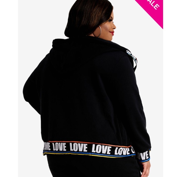 Ashley Stewart Rainbow Love Athleisure Hoodie- NWT - Picture 2 of 4